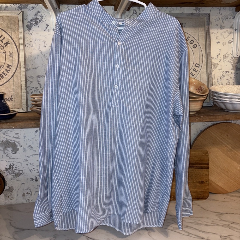 100% Cotton Women's 2XL Pullover Coastal Cowgirl Stripe Bohemian Tunic Shirt